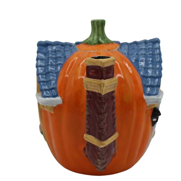 Vintage Teapot Peter Peter Pumpkin Eater Dept 56 Fairy Tale Garden Fall Decor - Picture 3 of 11